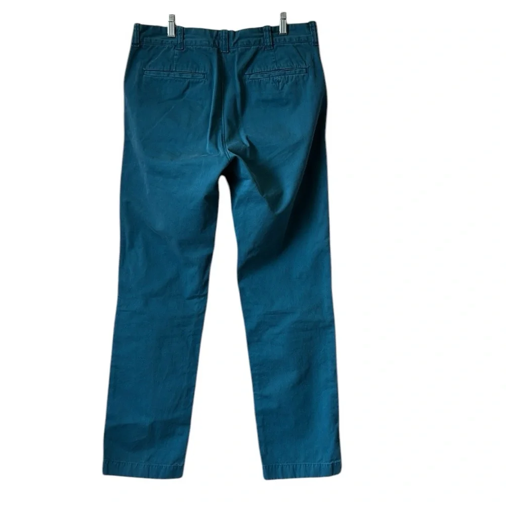 J. Crew Stanton Chino Pants Cotton Twill Trousers Classic‎ Fit Business Teal 33